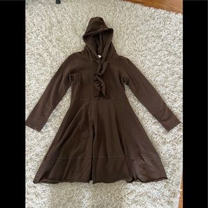 Nano -Brown Cotton, Flattering Dress  -Kids 12 and Adult XS
